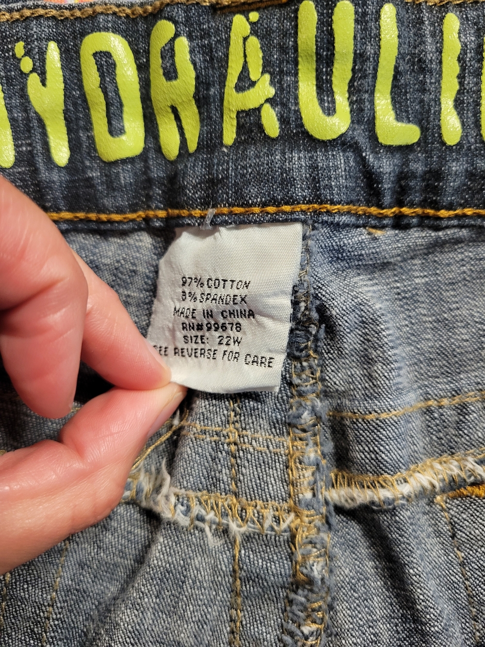 Hydraulic Women's Jeans with Neon Yellow Logo